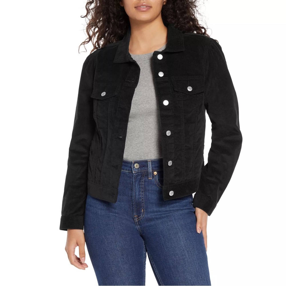 GAP Black Corduroy Jacket with Classic Style